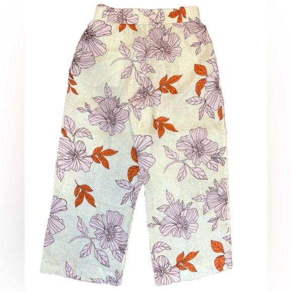 NWOT RACHEL ROY 100% LINEN Wide Leg Elastic Waist Pull on Boho Pants wPockets M - Picture 2 of 11